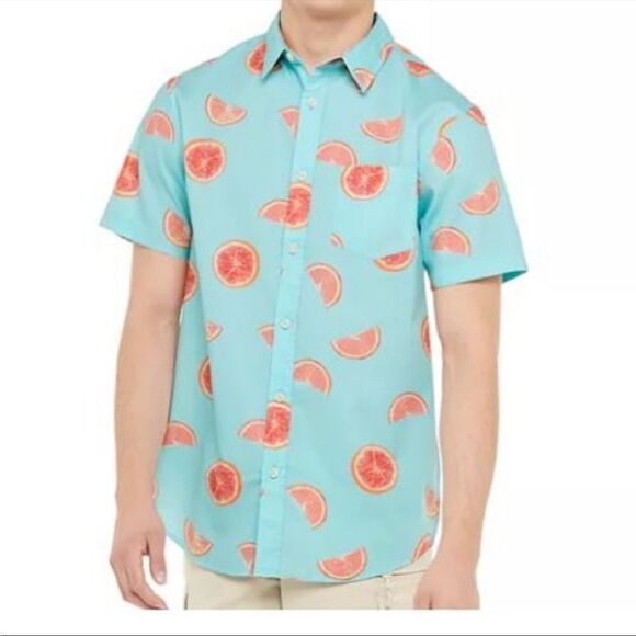 Urban Pipeline Blue Grapefruit Button Down - Picture 1 of 5